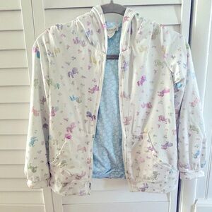 LIKE NEW very soft rainbow unicorn Jacket/Hoodie for Girls